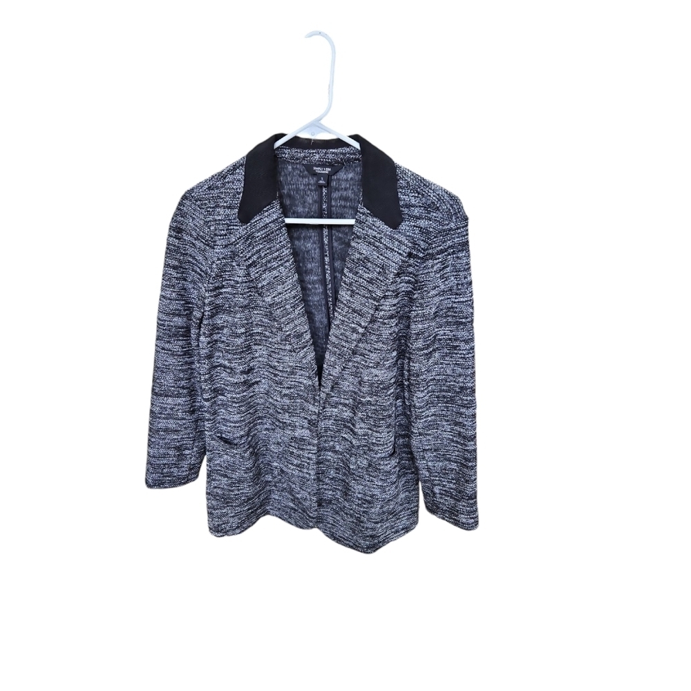 Simply Vera Vera Wang Black Knit Blazer Women's Size Small‎